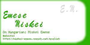 emese miskei business card